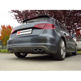 Silencieux d'échappement arrière duplex en inox Audi A3 (typ 8V/8VA) QUATTRO 2.0TDI (110KW) 2012 - 2018