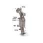 Catalyseur groupe n + tube suppression FAP Alfa Romeo Giulia 2.2TD Q4 VELOCE (154KW) 2017 - 08/2018