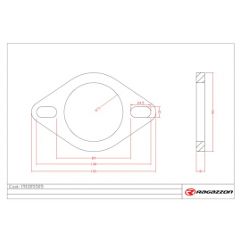Bride Ø71mm en inox Aisi 304 épaisseur 8 mm Ragazzon