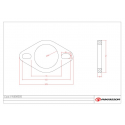 Brida Ø56mm en acero inox Aisi304 espesor 8 mm Ragazzon