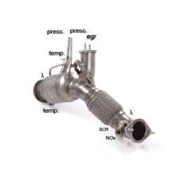 Catalyseur groupe N + Tube remplacement filtre en inox BMW Serie 5 G30(Sedan) 530d - 530d xDrive (183 / 195kW) 2017 -2020