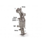 Catalyseur sport + Tube suppression FAP INOX Alfa Romeo Stelvio 2.2 Turbo Diesel Q4 (132kW) 2017 - 2018
