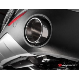 Sortie d'échappement ronde oblique en inox Alfa Romeo Stelvio 2.2 Turbo Diesel Q4 (132kW) 2017 - 2018
