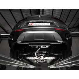 Sortie d'échappement ronde Carbon Shot en inox Alfa Romeo Stelvio 2.2 Turbo Diesel Q4 (132kW) 2017 - 2018