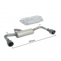 Escape trasero doble en acero inox Alfa romeo GIULIETTA(940) 1.4TB (77KW) 2012 - Hoy