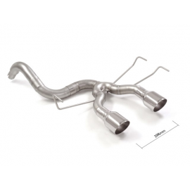 Tubo posteriore Gr. N inox con terminali rotondi centrali 2 / 102 mm Abarth 1.4TJET (99/118kW) 07/2008 - 2016
