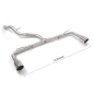 Tube arrière en inox Volkswagen Golf Mk8 1.5TSI - 1.5eTSI (96kW - NO Multilink) 12/2019 - 2024