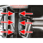 Tube arrière groupe n duplex en inox Volkswagen Golf Mk8 1.5TSI - 1.5eTSI (110kW - NO Multilink) 12/2019 - Aujourd’hui