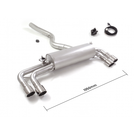 Silencieux arrière duplex en inox BMW Série 3 G20(Sedan) 330i (190kW) 2019 - 2024