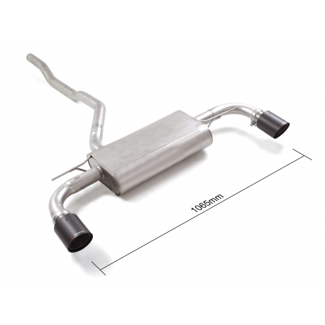 Silencieux arrière duplex inox avec sortie Carbon Shot Bmw Série1 F40  116i (80kW) - 118i (103kW / 100kW) 2019 - 06/2024