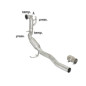 Tube suppression catalyseur + suppression FAP Audi A3 1.9TDI DPF (77KW) - 2.0TDI DPF (103KW) 06/2005 - 06/2008