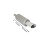 Pot d’échappement arrière universal inox