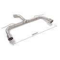 Tube arrière groupe n duplex en inox  Volkswagen Golf 7 1.4TSI (92KW) 2014 - 2017