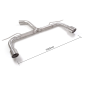 Tube arrière groupe n duplex en inox  Volkswagen Golf 7 1.4TSI (92KW) 2014 - 2017