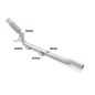 Tube remplacement filtre à particules Volkswagen T5 Caravelle / Multivan 2.0TDi (103kW) 4motion 2009 - 2016