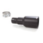 Sortie d’échappement ronde black 90 mm diamètre intérieur 50,5 mm