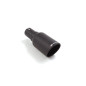 Cola redonda 90 mm Sport Line Black en acero inox con tubo de entrada 50,5 mm