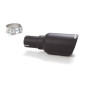Cola redonda 90 mm Sport Line Black en acero inox con tubo de entrada 50,5 mm