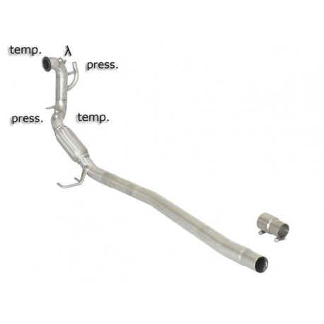 Tube suppression catalyseur + suppression FAP Groupe N inox Audi A3 QUATTRO 2.0TDI (103 /125KW) 2006 - 08/2012