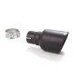 Cola de escape redonda 102 mm sport line black con diámetro interior 60,5 mm