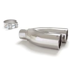 Sortie d’échappement de gauche ronde 2X70 mm diamètre intérieur 50,5 mm