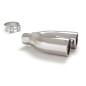 Sortie d’échappement de gauche ronde 2X70 mm diamètre intérieur 50,5 mm