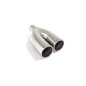 Sortie d’échappement de droite ronde 2X70 mm diamètre intérieur 50,5 mm