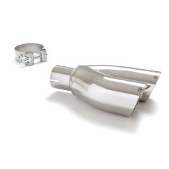 Sortie d’échappement de gauche ronde Sport Line ronde 2X70 mm diamètre intérieur 50,5 mm