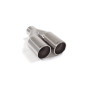 Sortie d’échappement de gauche ronde 2x80 mm diamètre intérieur 50,5 mm