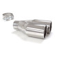 Sortie d’échappement de gauche ronde 2x80 mm diamètre intérieur 50,5 mm