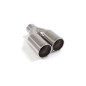 Sortie d’échappement de droite ronde 2x80 mm diamètre intérieur 50,5 mm
