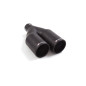 Cola de escape izquierda redonda 2X80 sport line black mm con diámetro interior 50,5 mm