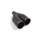 Sortie d’échappement de droite ronde Sport Line Black ronde 2X80 mm diamètre intérieur 50,5 mm