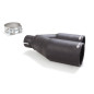 Cola de escape derecha redonda 2x80 mm sport line black con diámetro interior 50,5 mm