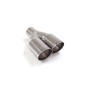 Embout d’échappement droite rond 2x80 mm diamètre intérieur 50,5 mm