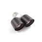 Sortie d’échappement ronde carbon shot 2x100 mm diamètre intérieur 70,5 mm