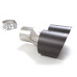 Sortie d’échappement ronde carbon shot 2x100 mm diamètre intérieur 70,5 mm