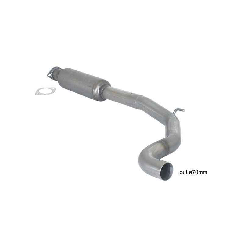 Silencieux intermédiaire en inox Alfa Romeo MiTo(955) 1.4 TB (99kW / 103kW) Multiair ø70mm 2009 - 07/2018