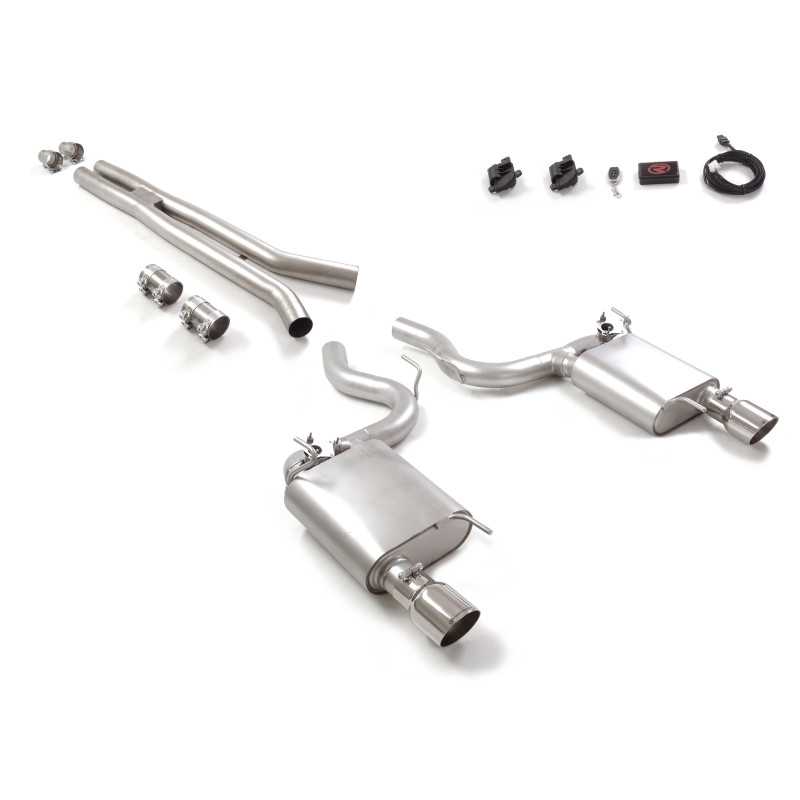 Ligne d'échappement inox avec valve Ford Mustang VI COUPÉ 5.0 V8 GT (310KW) Ø76MM 2015 - 2017