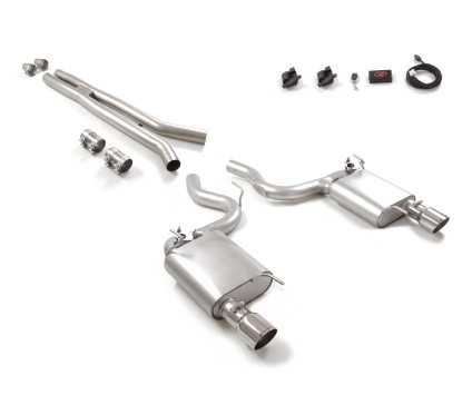 Ligne d'échappement inox avec valve Ford Mustang VI COUPÉ 5.0 V8 GT (310KW) Ø76MM 2015 - 2017