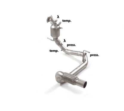 Catalyseur sport + tube suppression FAP en inox Jeep Wrangler Mk3 (JK) 2.8CRD (147kW) 2015 - 2018
