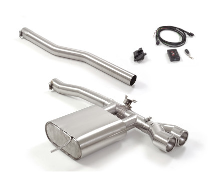 Silencieux arrière en inox avec valve électrique Mini F57 JCW 2.0 (170kW) 11/2020 - 2024