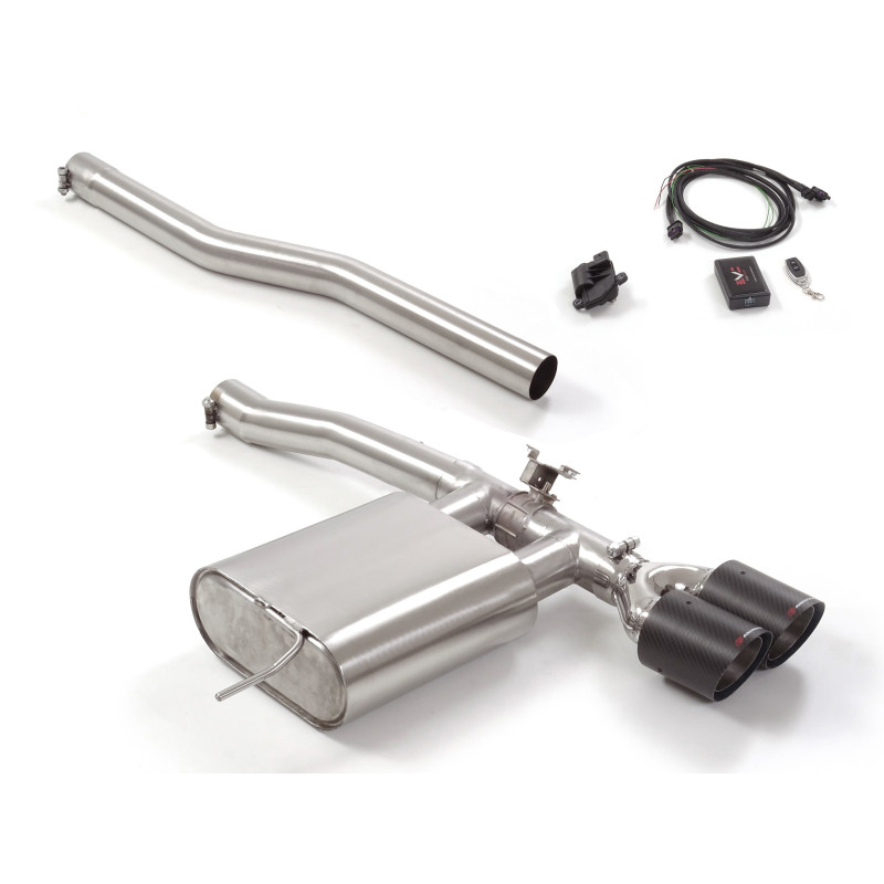 Silencieux d'échappement arrière en inox avec valve Mini F57 JCW 2.0 (170kW) 11/2020 - 2024