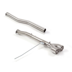 Tube arrière en inox groupe n avec 2 sorties rondes Mini F57 JCW 2.0 (170kW) 11/2020 - 2024