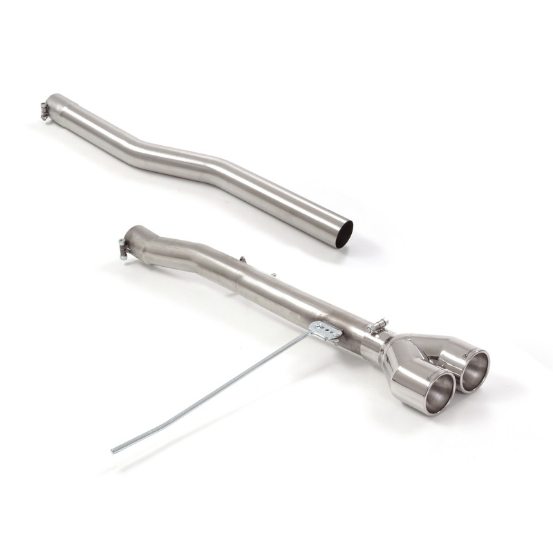 Tube arrière en inox groupe n avec 2 sorties rondes Mini F57 JCW 2.0 (170kW) 11/2020 - 2024