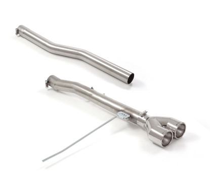 Tube arrière en inox groupe n avec 2 sorties rondes Mini F57 JCW 2.0 (170kW) 11/2020 - 2024
