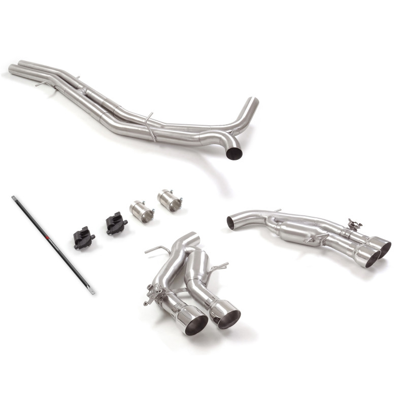 Tube intermédiaire + Silencieux arrière avec valve Audi RS7 (Typ F2 - C8) Sportback 4.0TFSI Quattro (441kW) 2020 - Aujourd'hui