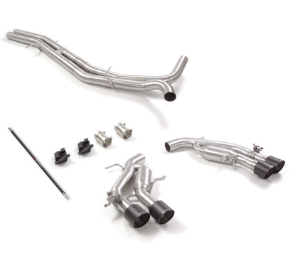 Silencieux d'échappement avec valve + intermédiaire Audi RS7 (Typ F2 - C8) Sportback 4.0TFSI Quattro (441kW) 2020 - Aujourd'hui
