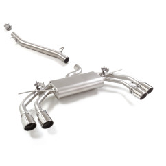 Tube intermédiaire en inox + Silencieux arrière duplex Audi S3 (Typ 8Y) S3 Sedan Quattro 2.0TFSI (245kW) 04/2024 - Aujourd'hui