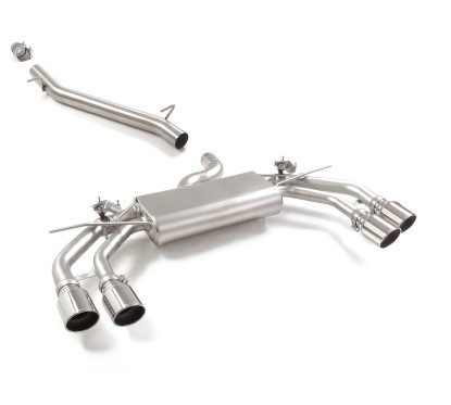 Tube intermédiaire en inox + Silencieux arrière duplex Audi S3 (Typ 8Y) S3 Sedan Quattro 2.0TFSI (245kW) 04/2024 - Aujourd'hui